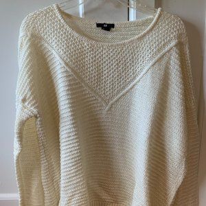 Off-white knitted sweater, size large